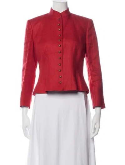 Pre-owned Ralph Lauren Linen Jacket In Red