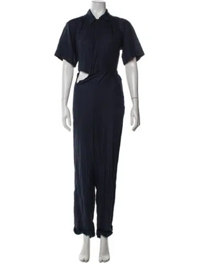 Pre-owned Ralph Lauren Linen Jumpsuit In Blue