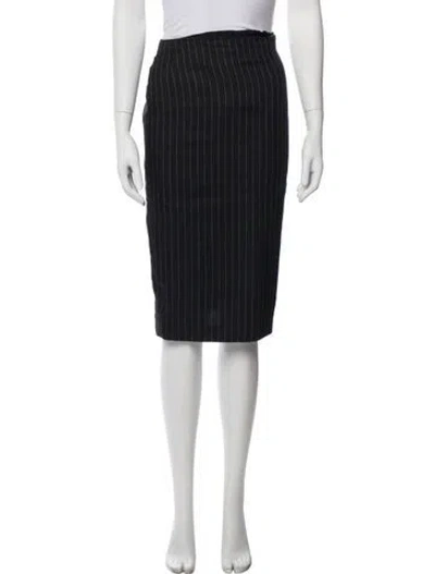 Pre-owned Ralph Lauren Linen Knee-length Skirt In Black
