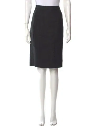 Pre-owned Ralph Lauren Linen Knee-length Skirt In Black