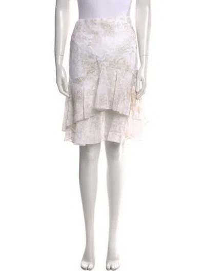 Pre-owned Ralph Lauren Linen Knee-length Skirt W/ Tags