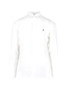 Ralph Lauren Linen Logo Shirt In White