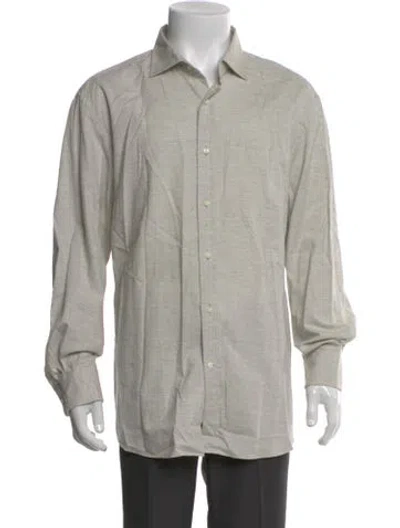 Pre-owned Ralph Lauren Linen Long Sleeve Shirt In Gray