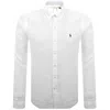 Ralph Lauren Linen Long Sleeve Shirt White In White