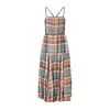 RALPH LAUREN RALPH LAUREN LINEN MEDIUM PLAID DRESS