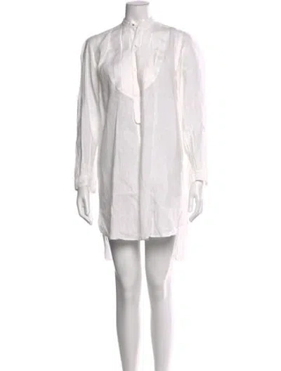 Pre-owned Ralph Lauren Linen Mini Dress In Neutral