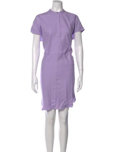 Pre-owned Ralph Lauren Linen Mini Dress W/ Tags In Purple