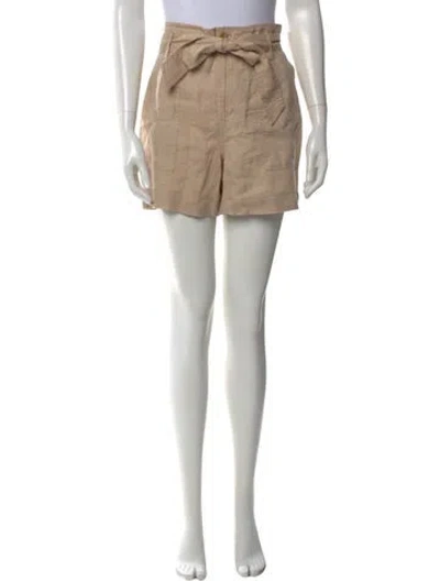 Pre-owned Ralph Lauren Linen Mini Shorts In Brown