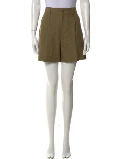 Pre-owned Ralph Lauren Linen Mini Shorts W/ Tags In Neutral