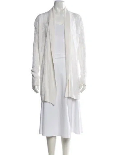 Pre-owned Ralph Lauren Linen Open Front Sweater In Neutrals