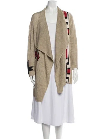 Pre-owned Ralph Lauren Linen Patterned Sweater In Neutral