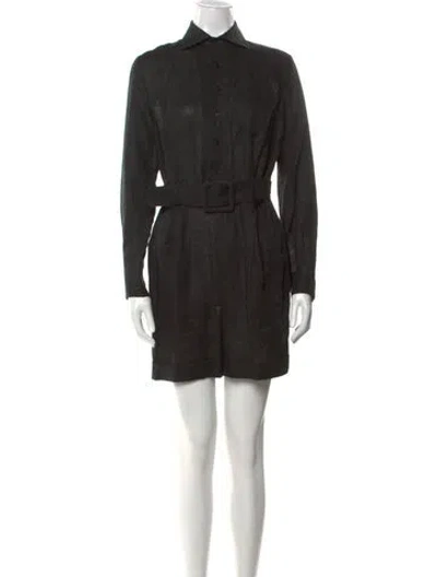 Pre-owned Ralph Lauren Linen Romper In Black
