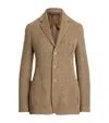 Ralph Lauren Linen Ronan Barleycorn Tweed Jacket In Brown