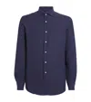 Ralph Lauren Linen Shirt In Blue