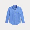 Polo Ralph Lauren Kids' Linen Shirt In Harbor Island Blue