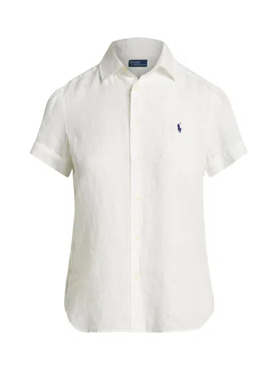 Ralph Lauren Linen Shirt For Women - Ss26 Collection In White