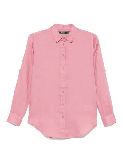 Ralph Lauren Linen Shirt In Pink