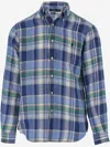 RALPH LAUREN LINEN SHIRT WITH CHECK PATTERN