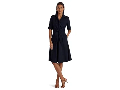 Ralph Lauren Linen Shirtdress In Black