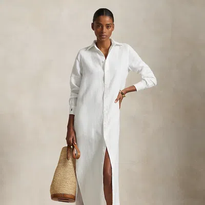 Ralph Lauren Linen Shirtdress In White