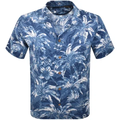 Ralph Lauren Linen Short Sleeve Shirt Blue