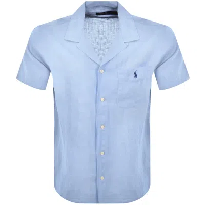 Ralph Lauren Linen Short Sleeve Shirt Blue