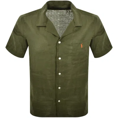 Ralph Lauren Linen Short Sleeve Shirt Green