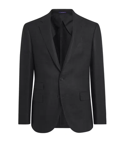 Ralph Lauren Linen-silk-cotton Kent Blazer In Black