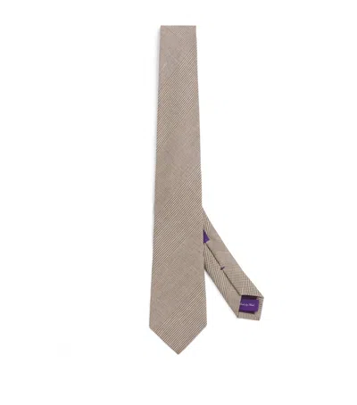 Ralph Lauren Linen-silk Houndstooth Tie