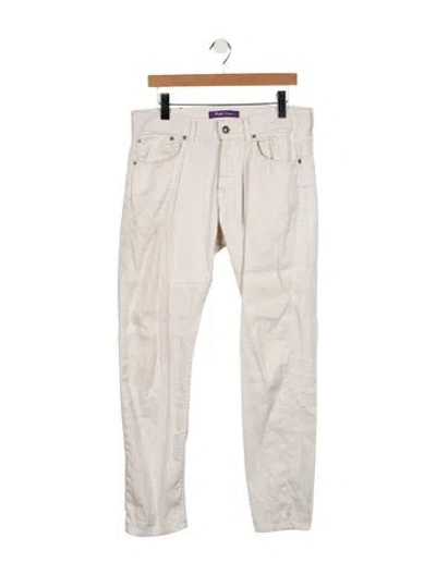 Pre-owned Ralph Lauren Linen Skinny Leg Pants In Neutral