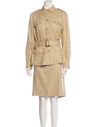 Pre-owned Ralph Lauren Linen Skirt Set In Neutral