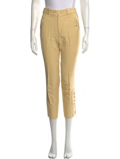 Pre-owned Ralph Lauren Linen Straight Leg Pants In Neutral