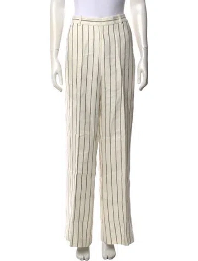 Pre-owned Ralph Lauren Linen Straight Leg Pants In Neutral