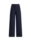 Ralph Lauren Linen Dean Tailored Trousers In Blue