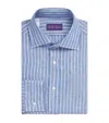 Ralph Lauren Linen Stripe Shirt In Blue