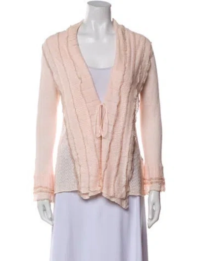 Pre-owned Ralph Lauren Linen Striped Blazer In Pink