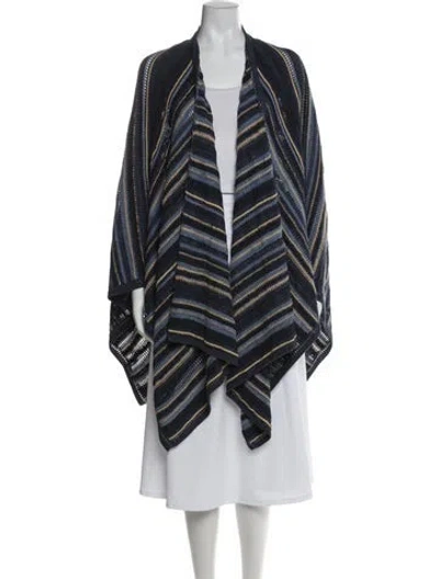 Pre-owned Ralph Lauren Linen Striped Sweater In Blue