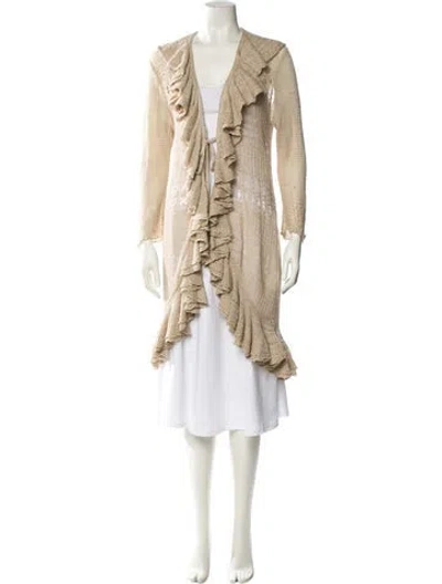 Pre-owned Ralph Lauren Linen Striped Sweater In Neutral