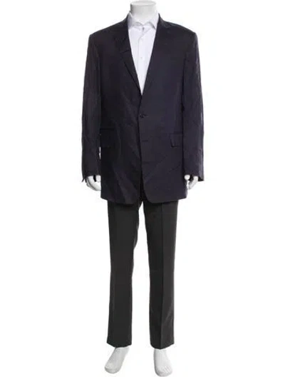 Pre-owned Ralph Lauren Linen Suit In Blue