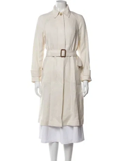 Pre-owned Ralph Lauren Linen Trench Coat In Neutral