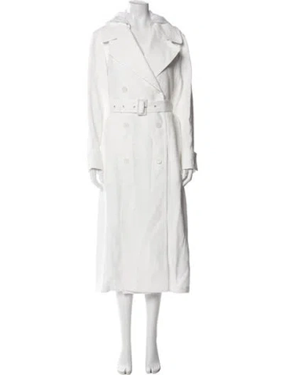 Pre-owned Ralph Lauren Linen Trench Coat In White
