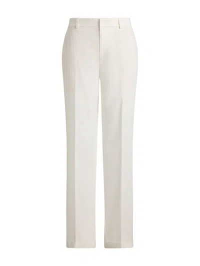 Ralph Lauren Linen Trousers For Women In White