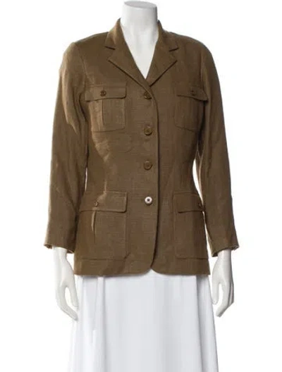 Pre-owned Ralph Lauren Linen Utility Jacket In Neutral