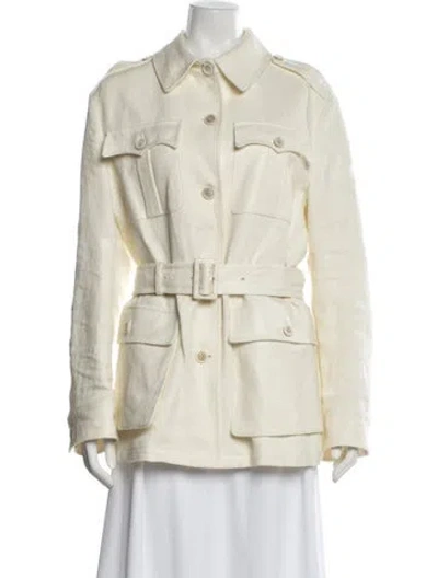 Pre-owned Ralph Lauren Linen Utility Jacket In Yellow