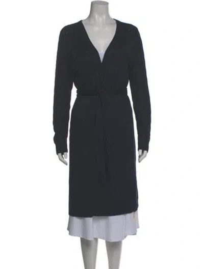 Pre-owned Ralph Lauren Linen V-neck Sweater In Gray