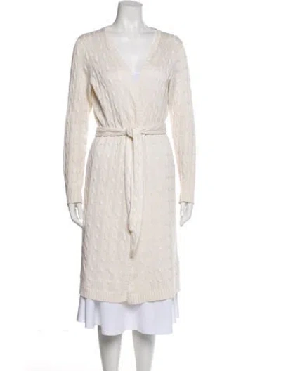 Pre-owned Ralph Lauren Linen V-neck Sweater In Gray