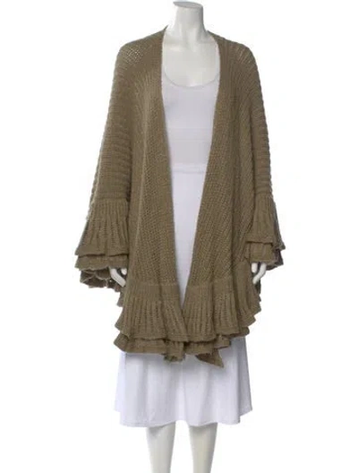 Pre-owned Ralph Lauren Linen V-neck Sweater In Neutral