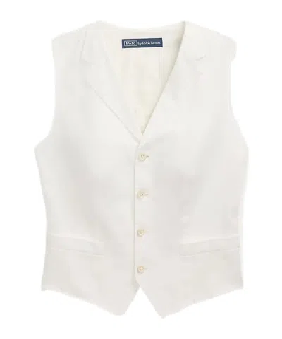 Ralph Lauren Linen Waistcoat In White