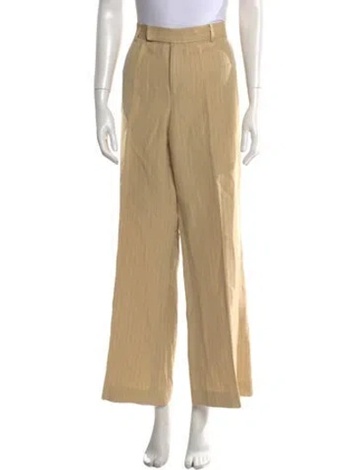 Pre-owned Ralph Lauren Linen Wide Leg Pants In Neutral