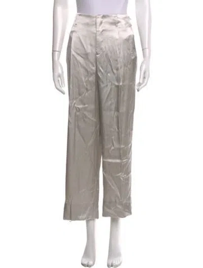 Pre-owned Ralph Lauren Linen Wide Leg Pants In Neutral